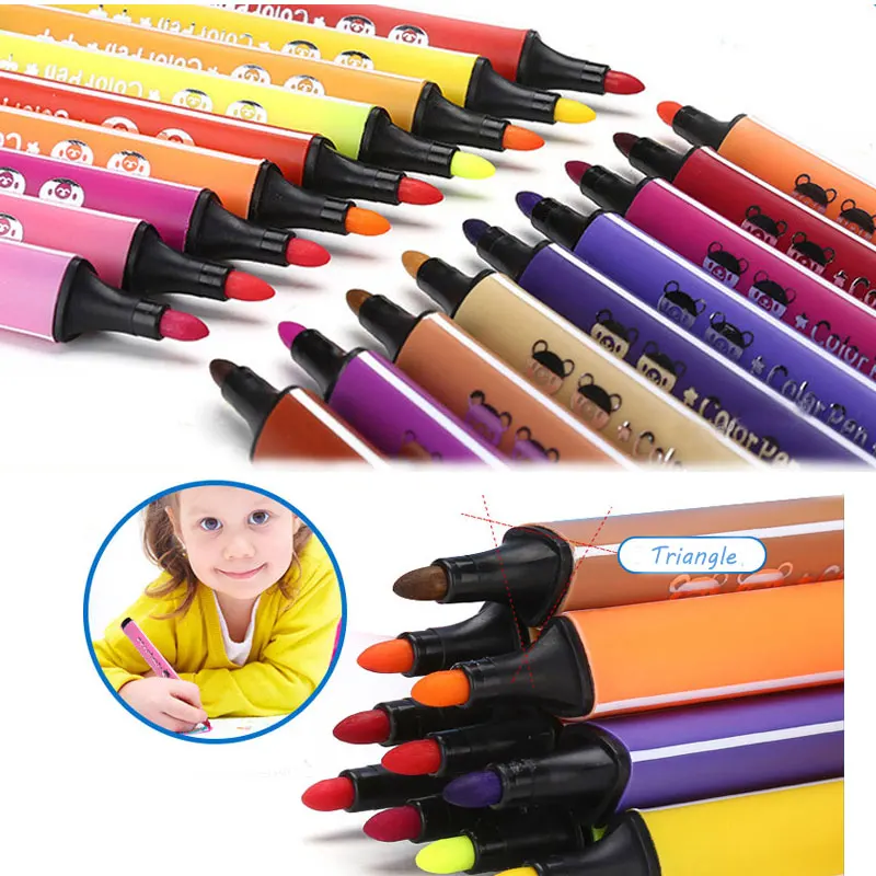 Моющееся Рисование маркером акварельные ручки на основе окрашивающие маркеры