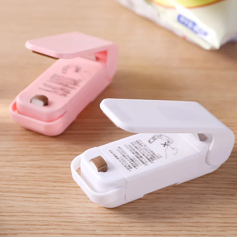 

Portable Mini Heat Sealing Machine Sealer Plastic Food Bag Sealer Household Snacks Bags Clip Tools Kitchen Gadgets Accessories