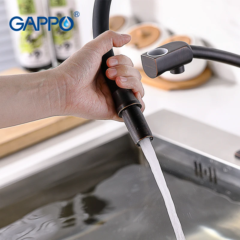 Gappo US кухонный смеситель для раковины, 3 варианта фильтра для воды, черный латунный кухонный смеситель, кухонный кран, латунный смеситель