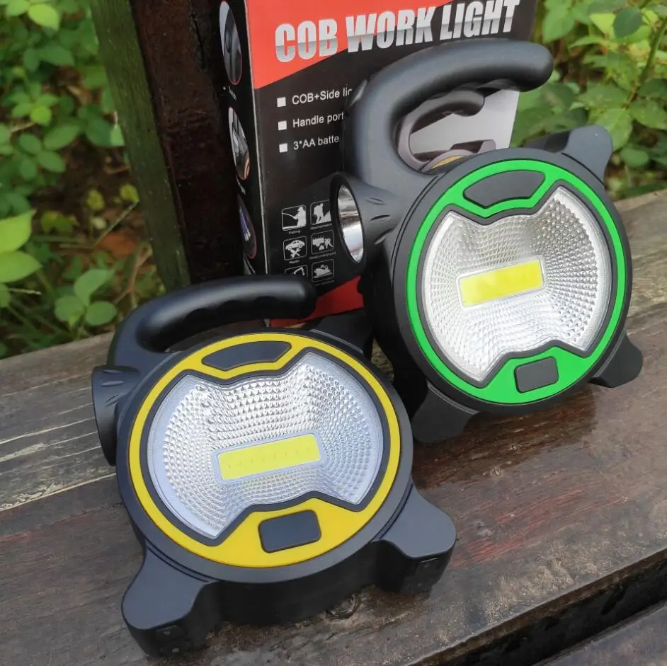 2x Mini COB LED Flashlight Spotlight Portable Work Light AA Inspection Lamp Camping Tent Lantern Fishing Torch Dropshipping | Освещение