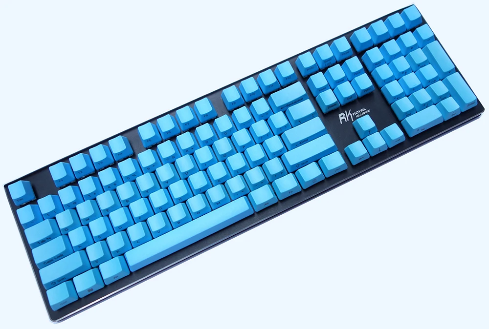 OEM синие толстые клавиши PBT раскладка ANSI верхняя печать боковая пустая для