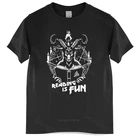 Мужская черная футболка Baphomet, Мужская футболка, Предварительно сжатая хлопковая Футболка с изображением сатаны и демона, забавная футболка для чтения Geeks Is Fun, модная футболка унисекс