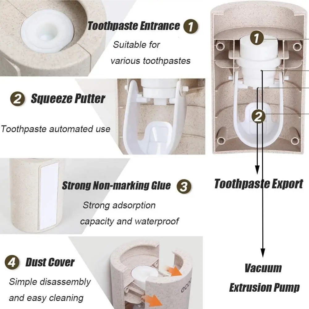Автоматический Дозатор зубной пасты пыленепроницаемый держатель для ванной