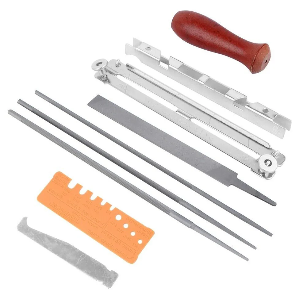

Screw On File Guide Chainsaw Sharpening Tool Kit Sfile Sharpening + Bag