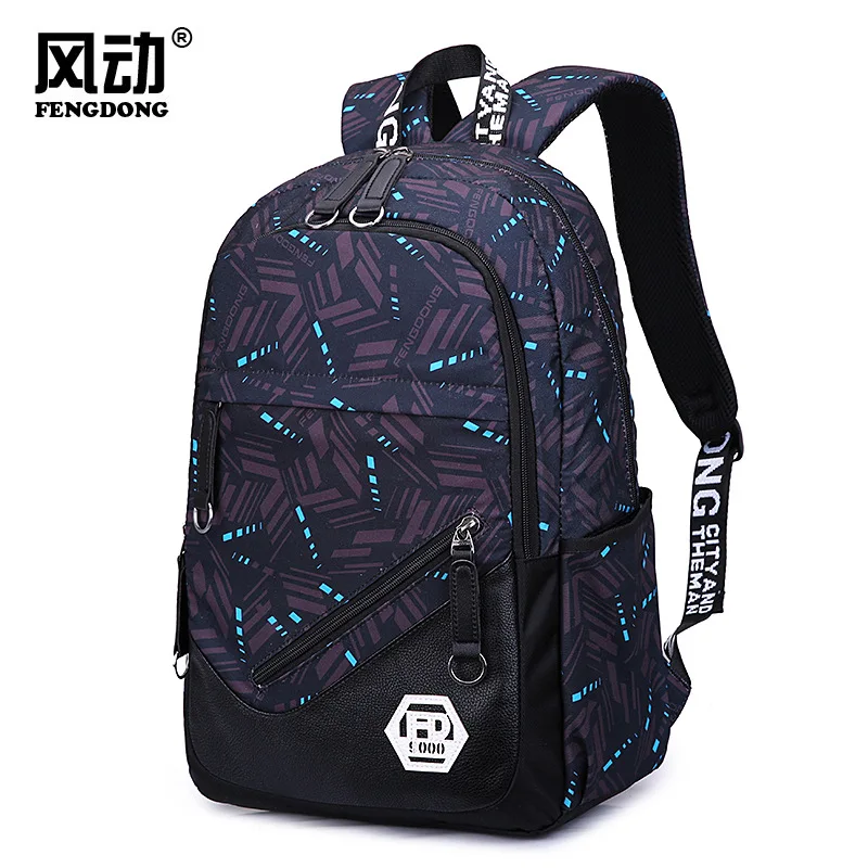 backpack men's student school bag factory direct sale Oxford cloth laptop travel Large capacity black | Багаж и сумки