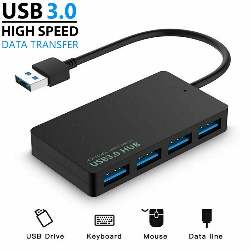 

USB 3,0 концентратор 4-Порты и разъёмы разветвитель расширения кабель адаптер супер Скорость для портативных ПК