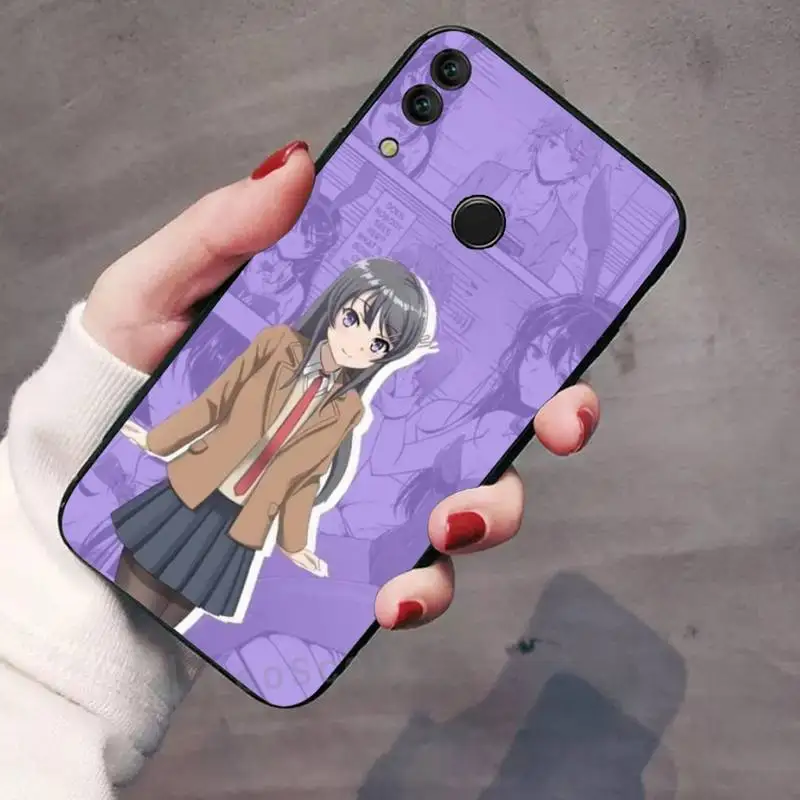 

Sakurajima Mai Anime Phone Case For Huawei Honor view 7a5.45inch 7c5.7inch 8x 8a 8c 9 9x 10 20 10i 20i lite pro