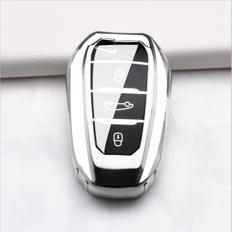 Чехол для ключей из ТПУ Peugeot 407 508 2008 301 5008 3008 4008 408 чехол автомобильного ключа с 3
