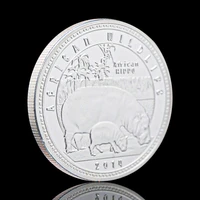 silver plated african wildlife hippo zambia kwacha animal souvenirs coin medal collectible challenge coin coins gift challenger
