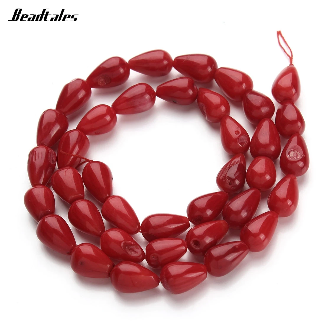 

Beadtales 38pc/Strand Natural Red Coral Beads Loose Spacer Tube Beads 7*11mm for Necklace Bracelet Jewelry Making Supplies