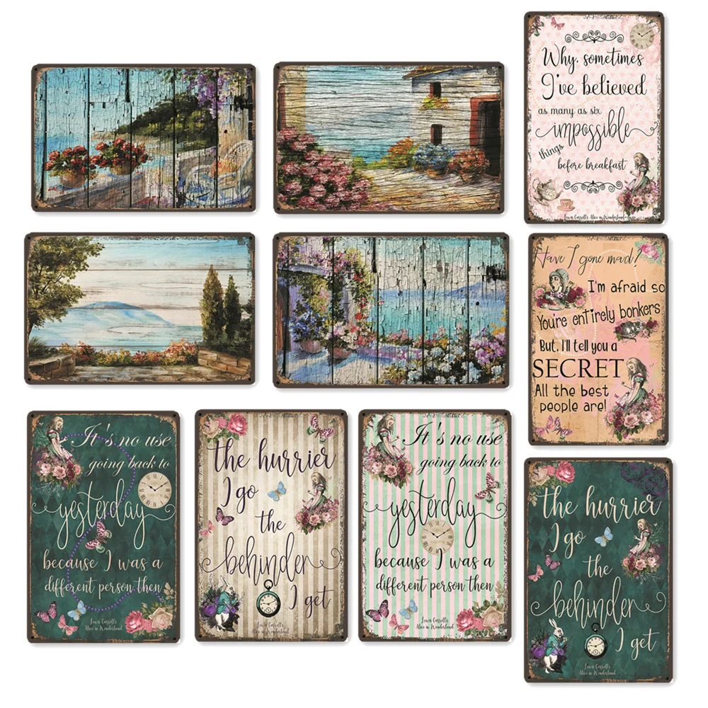 

Металлические винтажные Ретро-цветы, садовые металлические жестяные знаки, это не используется, возвращайтесь к вчерашнему, Забавный девиз...