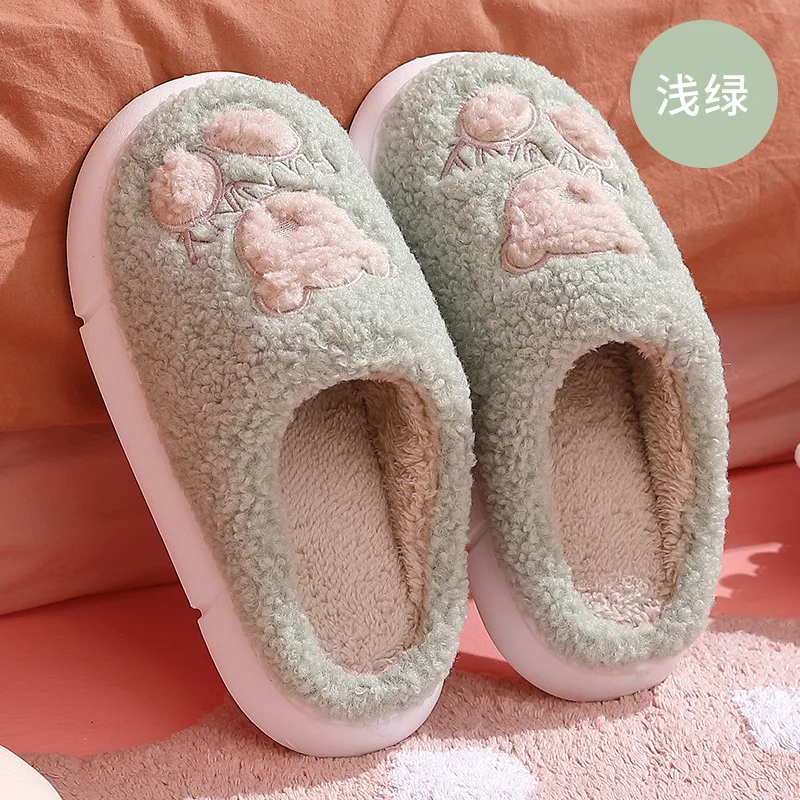 

Ladies' New Style Cotton Slippers for Autumn and Winter Thick-soled Non-slip Warm Household Cute Soft-soled Plush Slippers