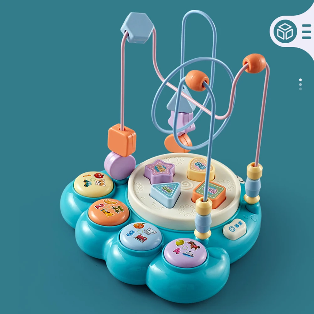 

Digital Addition Subtraction Math Toys Enlightenment Toys Creative DIY Beaded Maze Puzzle Bead Game with Light/Music