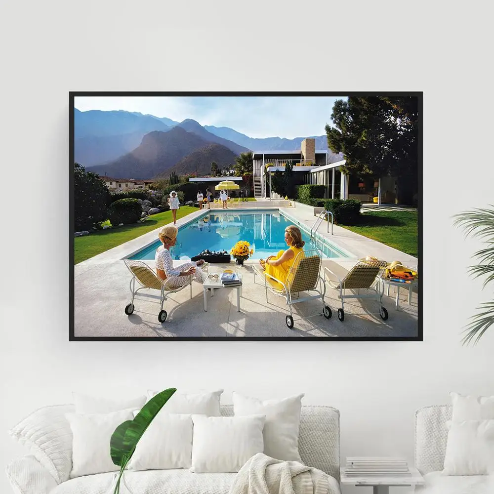 

Poolside Glamour Art Desert House Prints Canvas Painting Posters Quadros Wall Art Pictures For Living Room Home Decor Cuadros