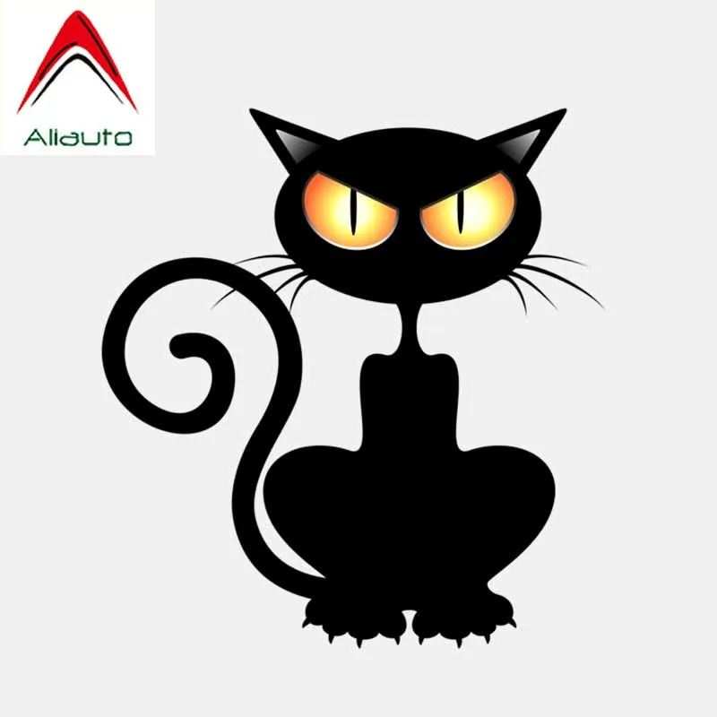 Стильная Автомобильная наклейка Aliauto Хэллоуин Черный кот автомобильное