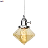 iwhd champagne glass diamond led pendant lights creative nordic hanging lamp switch vintage industrial lamp retro hanglamp