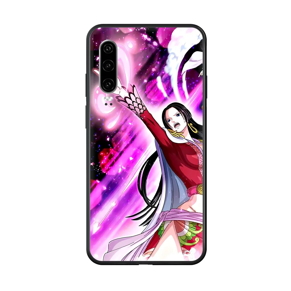 

Boya Hancock One Piece Anime Phone case For Huawei P 30 10 20 40 Lite Smart Z Pro 2019 black coque painting cover tpu funda