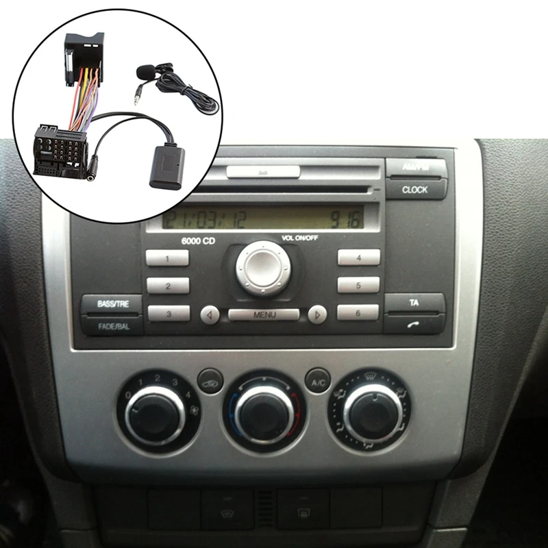 Автомобильный Bluetooth 5 0 Aux кабель для микрофона свободные руки адаптер вызова 6000 CD
