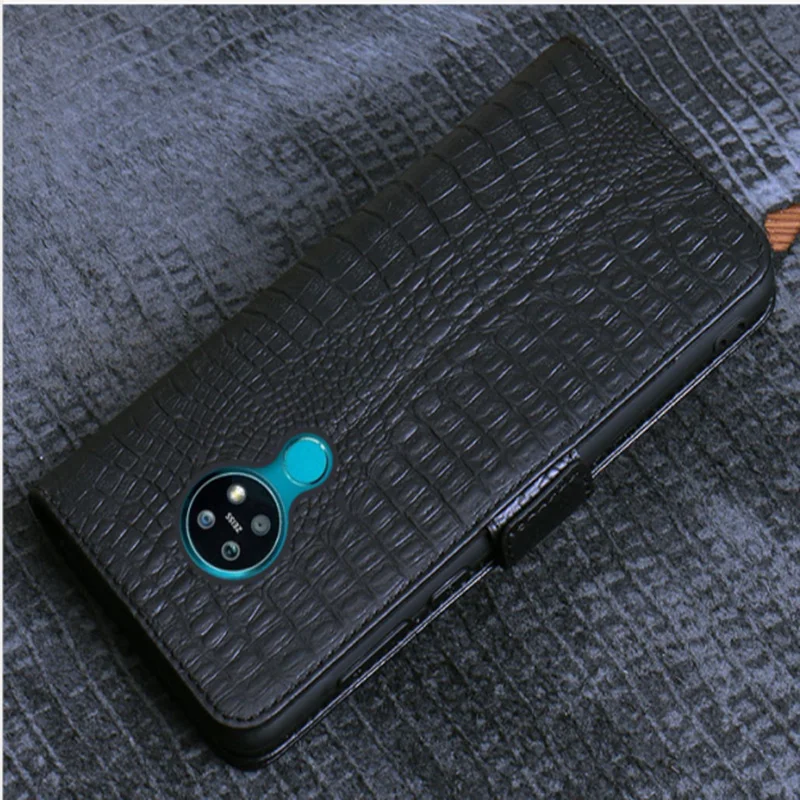 

Genuine leather wallet flip case card slot holder for Nokia 7.2 flip case for Nokia 7.1/Nokia 7.1 Plus wallet phone bag case