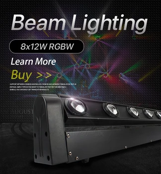 Moving Head Light LED Bar 8X12W RGBW 4IN1 LED With 10/38 DMX Beam Dj Lights Best For DJ Disco Birthday Party Dance Floor Wedding