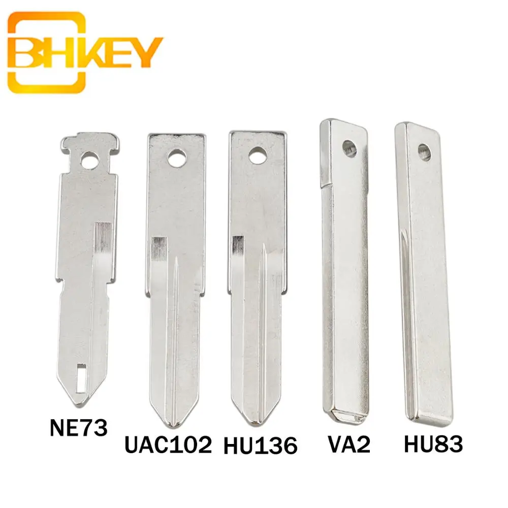 BHKEY UAC102 HU136 VA2 HU83 NE73 необработанный ключ для автомобиля лезвие Peugeot Renault Citroen