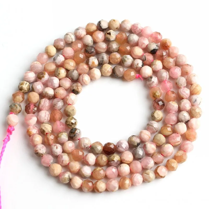 Круглые бусины с натуральным граненым камнем 2-2 5 мм из санстона кварца бирюзы