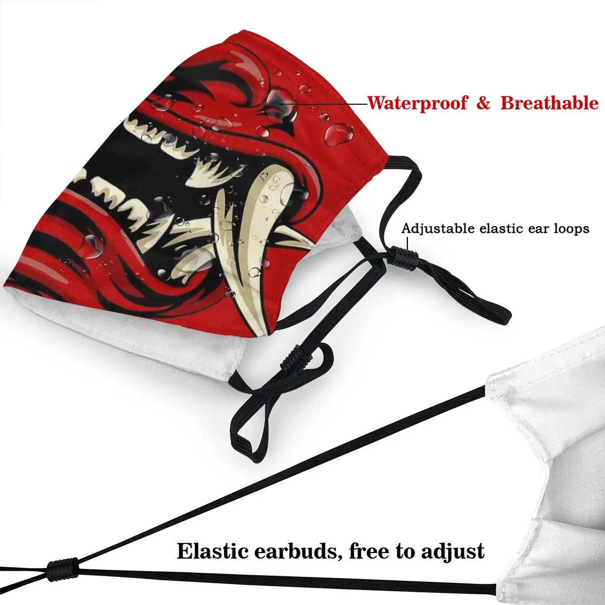 Фото Маска для лица, маска Ханьская, Fation Oni, японская маска для рта самурая, Пылезащитная маска №4