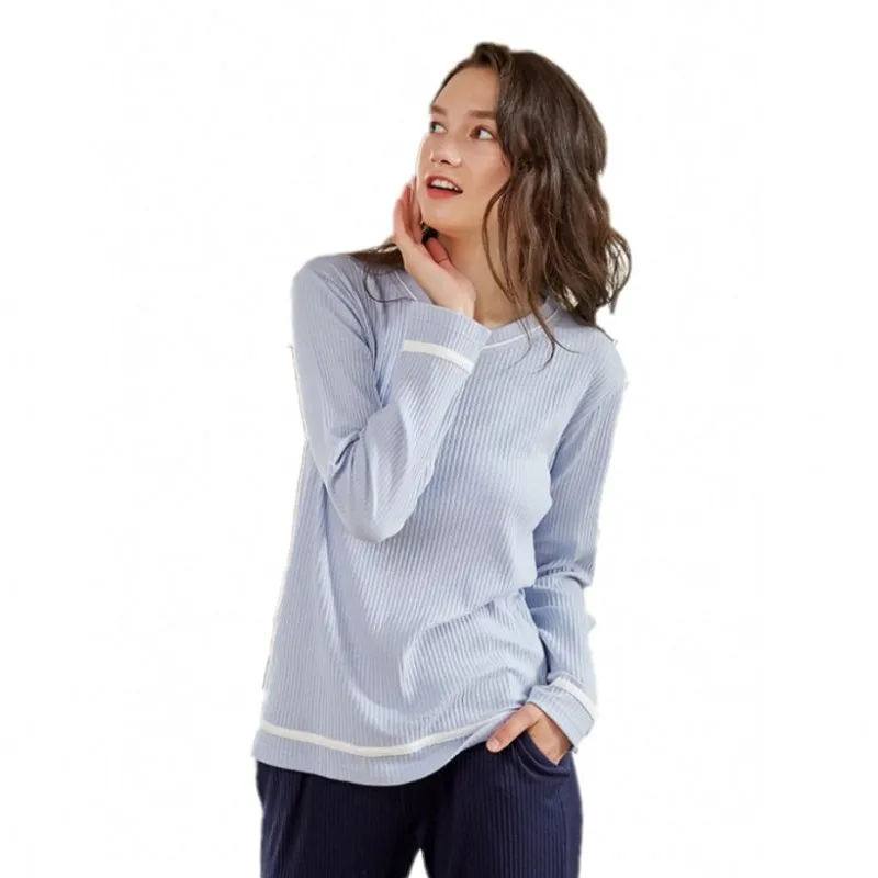 2021 весенние женские повседневные пижамные комплекты 100% хлопковый пижамный