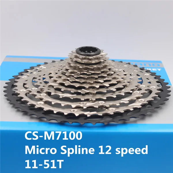 12S CS-M7100 10-51T Shimano горный велосипед SLX M7100 микро сплайн 12S CS-M7100 12 блок звездочек скорости - Цвет: 12S CS-M7100 10-51T