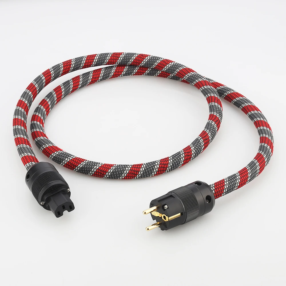 HI end кабель питания европейского стандарта с позолоченной европейской вилкой для