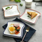 Хлеб формы тарелка для завтрака Творческий Керамика тостов в форме блюда для хлеба фруктовый салат Снэк лоток бытовой Керамика посуда