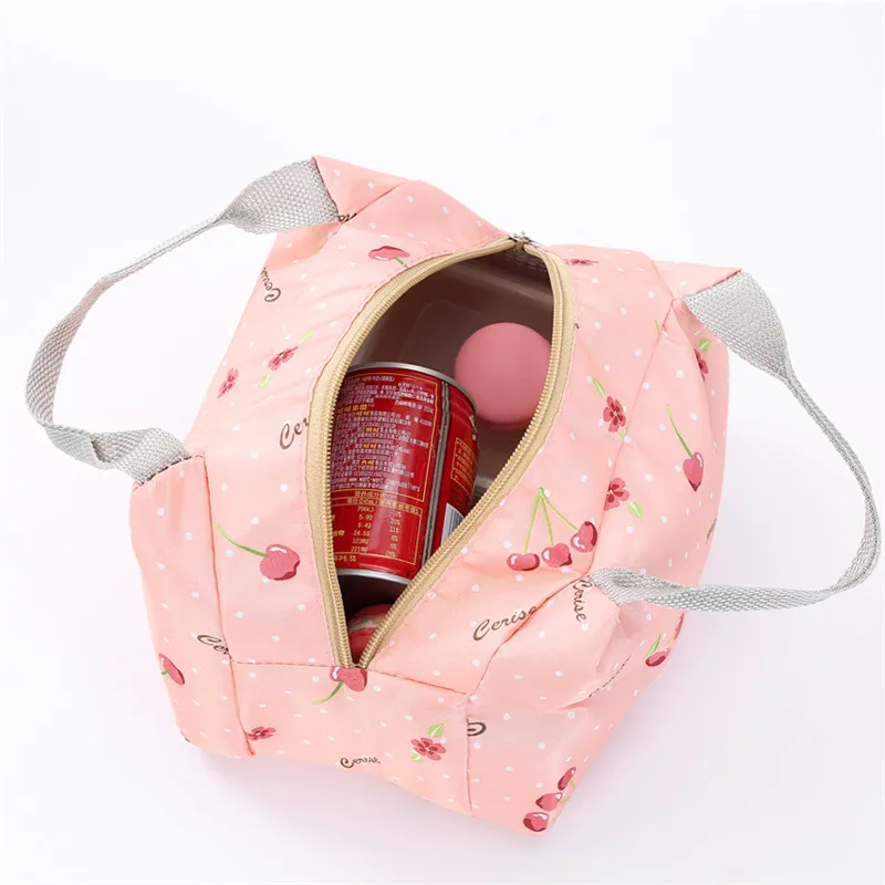 

Waterproof Lunch Box Tote Food Bags Insulated Fresh Cooler Bags Portable Zipper Thermal Oxford Lunch Bags For Women Convenient