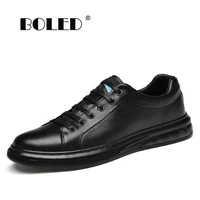genuine leather shoes men lace up anti slip flats shoes classic soft waterproof breathable walking men shoes zapatos hombre
