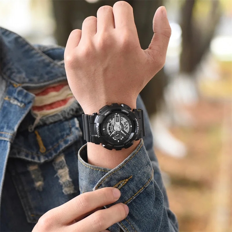 PANARS унисекс цифровые водонепроницаемые мужские часы Reloj прозрачные электронные