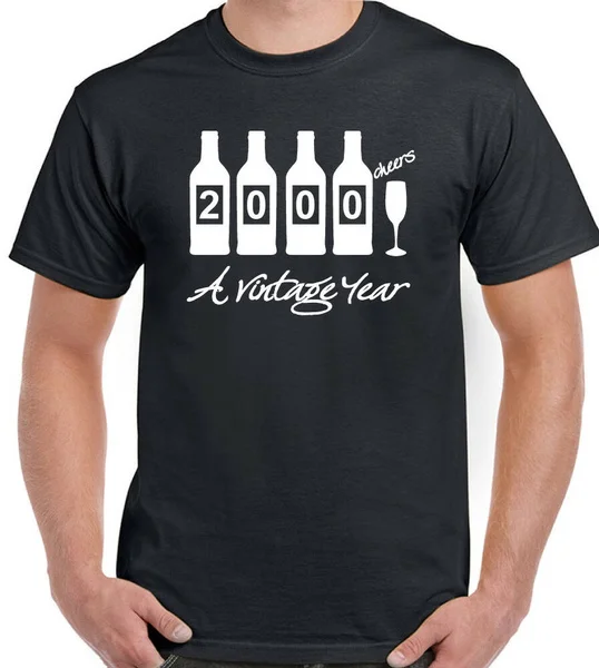 

Бутылок 2000 забавная Новинка для мужчин 20th на день рождения Футболка подарок идеи