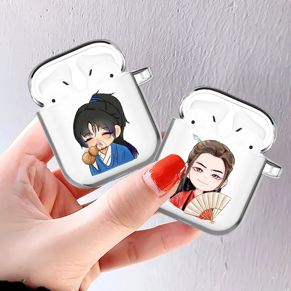 

New Word of Honor TV Shan He Ling Cartoon Clear Airpod Case for Apple Airpods 1 2 Cover Wireless bluetooth Earphone Coque