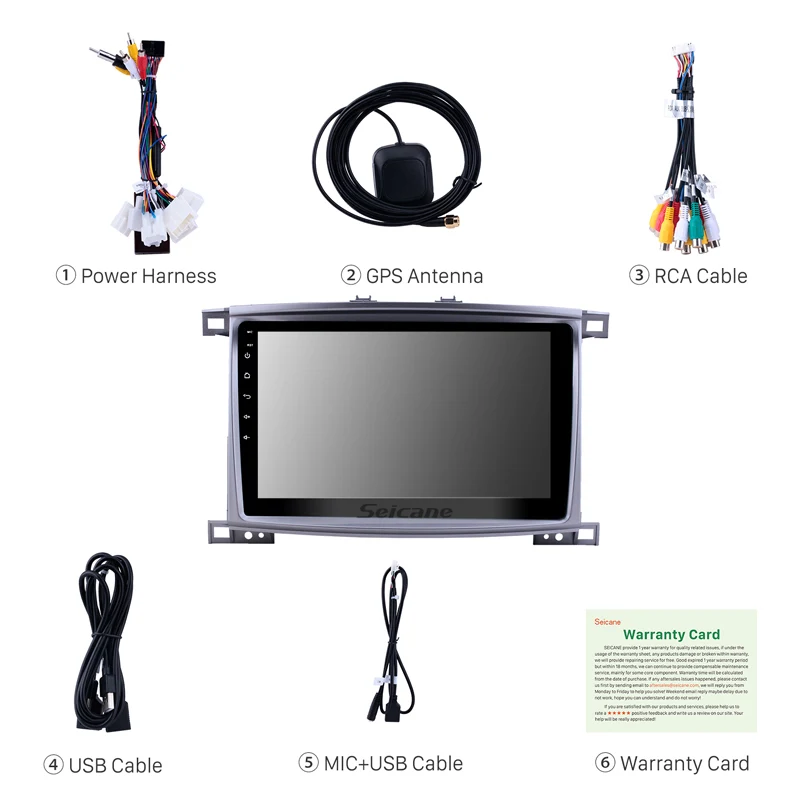 Автомагнитола Seicane мультимедийный проигрыватель на Android 10 1 с сенсорным экраном 0