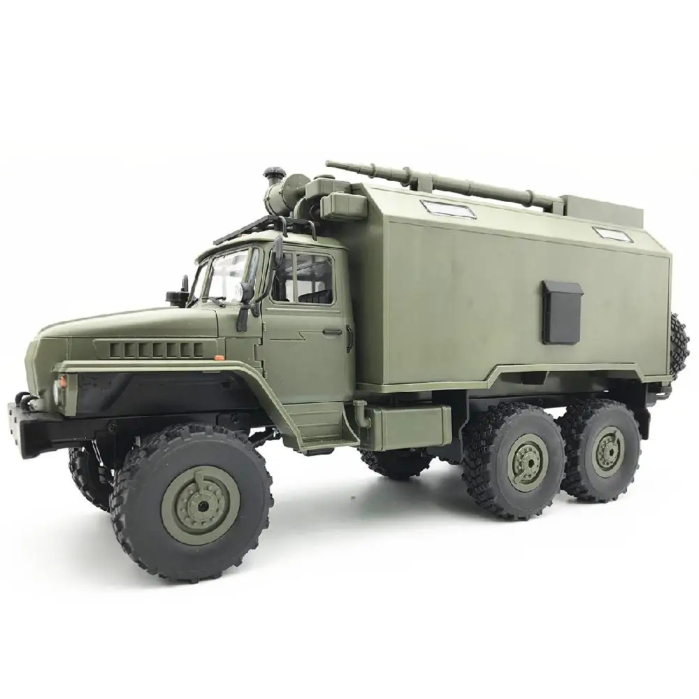 MeterMall WPL B36 Ural 1/16 2.4G 6WD Rc Car Military Truck Rock Crawler Command Communication Vehicle RTR Toy For Boy New Years enlarge