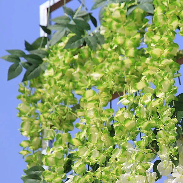 

Artificial Silk Wisteria Vine Ratta Silk Hanging Flower Wedding Decor,6 Pieces