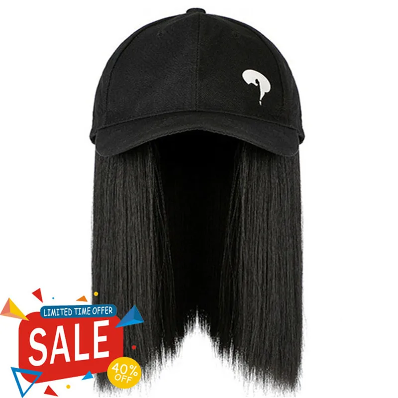 

Бейсболка с узором «значок вопроса», Кепка с короткими прямыми волосами и длиной до ключиц