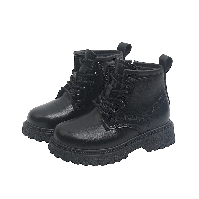 

Детские модные ботинки COZULMA, осенне-зимние кожаные короткие ботинки для мальчиков и девочек, повседневная обувь для малышей, кроссовки 26-36