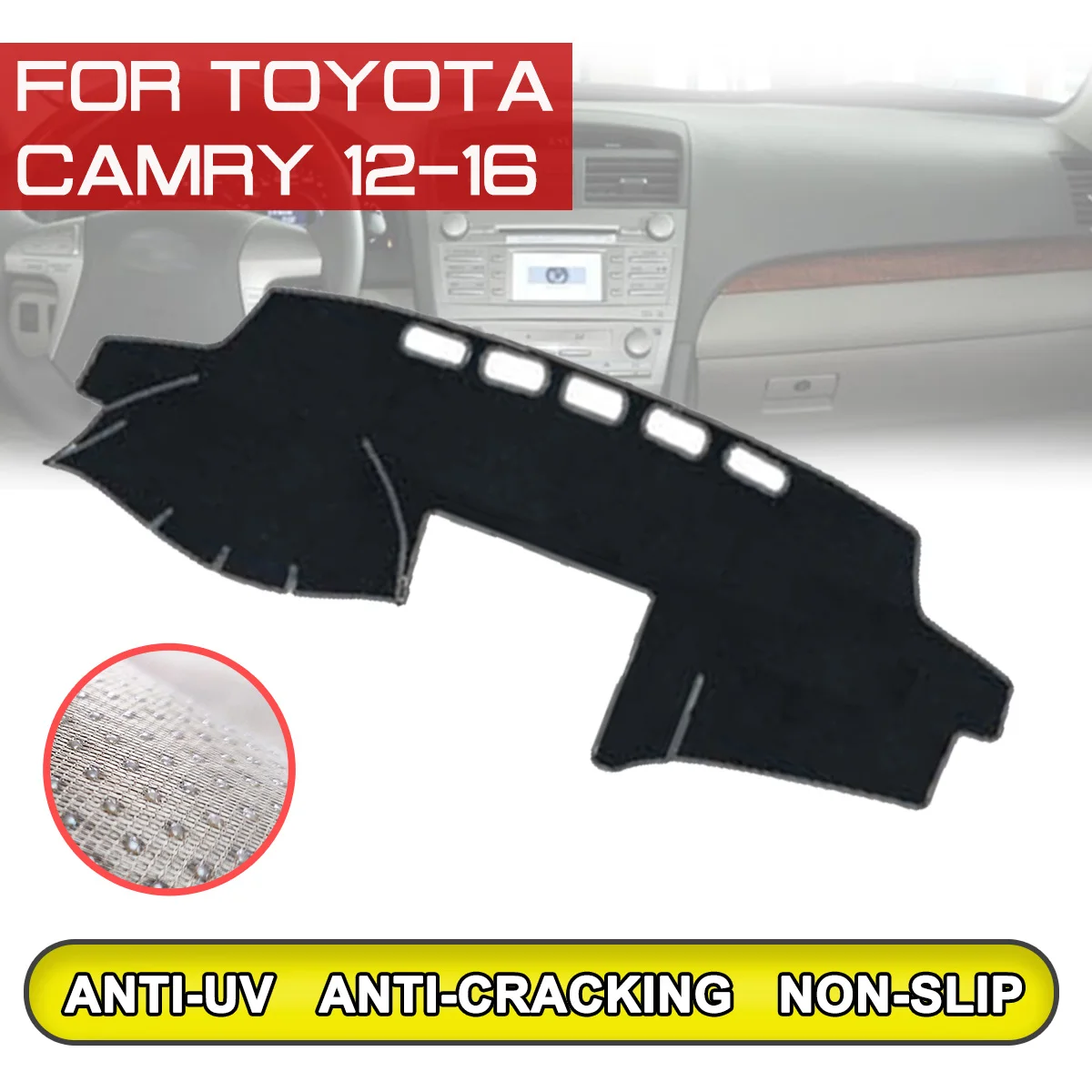 

Для Toyota Camry 2012 2013 2014 2015 2016 коврик для приборной панели автомобиля противогрязный нескользящий коврик для приборной панели Защита от УФ-лучей