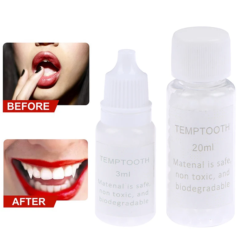 3ml/20ml Denture Adhesive Temporary Tooth Filling Replacement Material Temp Replace Missing Denture DIY Teeth Repair Dental