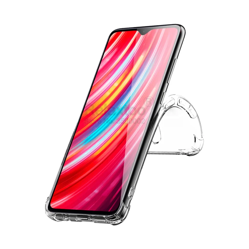 Силиконовый чехол для xiaomi redmi note 8 pro противоударный прозрачный | Мобильные