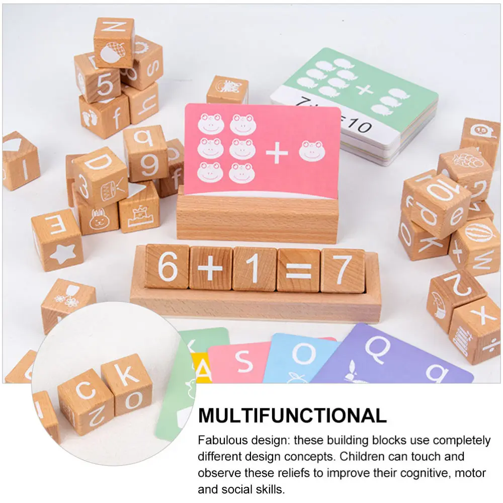 

1 Set Cartoon Toys Building Blocks Kids Educational Playthings (Light Brown)