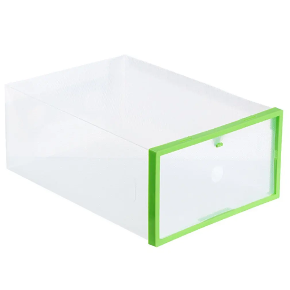 Прозрачные пластиковые коробки для хранения обуви складные чехол держатель