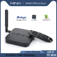 minix neo u9 hneo a3 android 7 1 tv box with voice input air mouse optional amlogic s912 h octa core 4k hdr wifi smart tv box