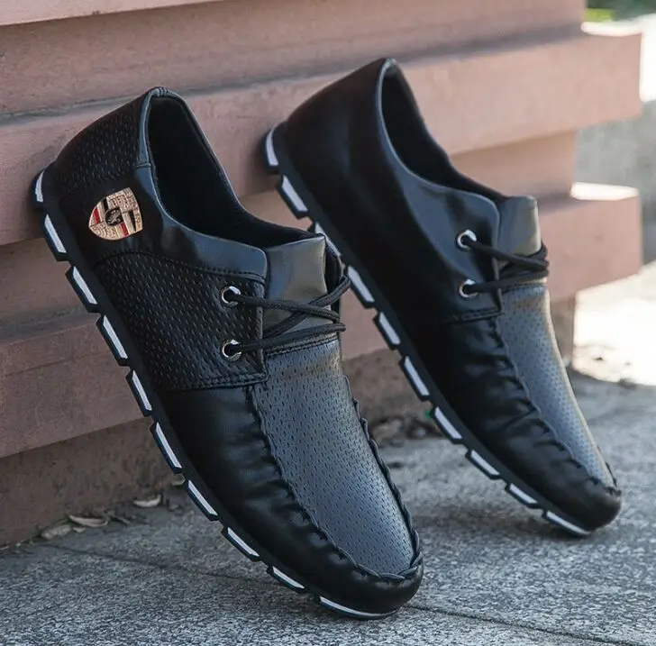 Фирменная Новинка Модные мужские лоферы Мужская повседневная кожаная обувь