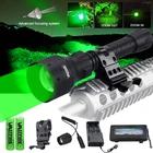 6000 люмен T50 зеленый свет XM-L E2 светодиодный тактический охотничий фонарь 18650 батарея фонарик Фонарь с зарядным креплением для прицела