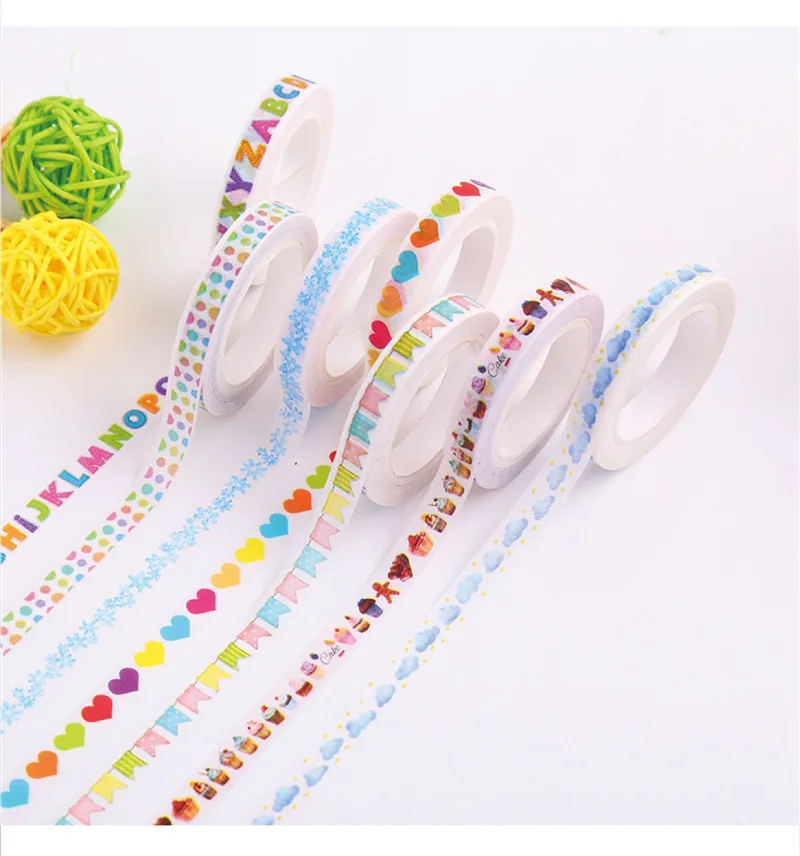 8 мм лимон тонкая васи лента аниме Сердце искусственная Маскировка личный